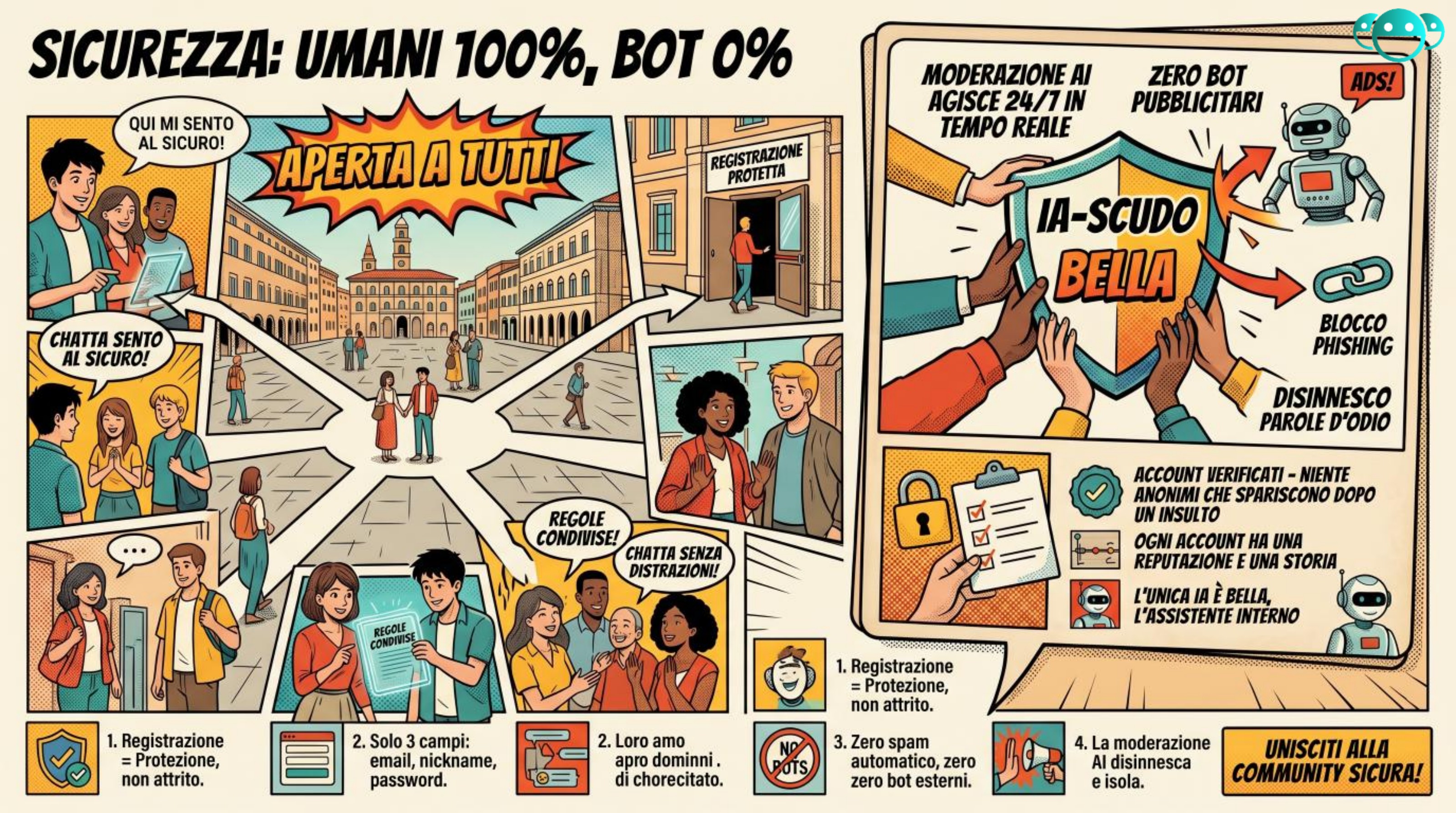 Sicurezza: umani 100%, bot 0%